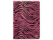 VanGoddy Pink and Black Zebra Mary Portfolio Book Style Case Smart Cover for Apple iPad Air