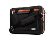 VanGoddy El Prado Three in One Backpack Briefcase and Messenger Bag for 15 to 17.3 inch Laptops Black Purple