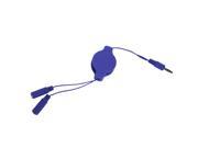 Retractable 3.2 Headphone Splitter 3.5mm Male to 2 3.5 mm Female Cable Compatible with Samsung Galaxy Devices Navy Blue