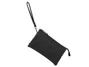 Cooper Woven Basket Embossed Vegan Leather Clutch Purse Bag fits Samsung Galaxy Grand Max