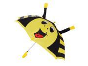 Kids Children Umbrella Automatic w Safety Whistle Bumble Bee