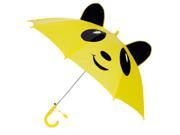 Kids Children Umbrella Automatic w Safety Whistle Yellow Panda