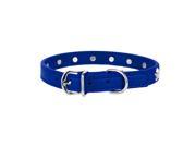 Faux Leather Dog Collar w Embellished Star Charms Blue