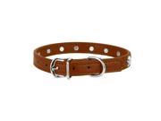 Faux Leather Dog Collar w Embellished Star Charms Brown