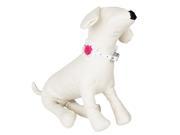 Embellished Rose Dog Collar White