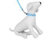Dog Collar Leash w Embellished Bone Charms for Walking or Exercise Blue