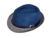 Aerusi Unisex Blue Grey Fusion Straw Hat One Size Fits Most