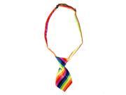 Dog Neck Tie Small Rainbow Stripe