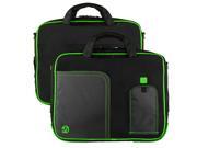 VANGODDY Pindar Carrying Case Bag with Adjustable Shoulder Strap fits 13 13.3 inch Laptops Netbooks Ultrabooks Black and Green