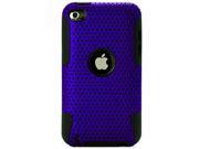 Fusion Back Cover Case with Black Skin for Apple iPod Touch 4 [Perfect Fit] Blue
