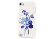 2 piece Cover Protector for iPod Touch 5 [Perfect Fit] Purple Blue Floral