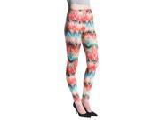Young Lady Woman s Fashion Leggings [One Size Fits Most] Aztec Tropical