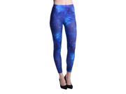 Young Lady Woman s Fashion Leggings [One Size Fits Most] Stardust Blue