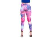 Young Lady Woman s Fashion Leggings [One Size Fits Most] Planetary Purple