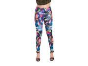 Young Lady Woman s Fashion Leggings [One Size Fits Most] Rainbow Comet