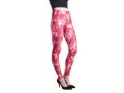 Young Lady Woman s Fashion Leggings [One Size Fits Most] Red Lightning