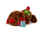 Festive Christmas Puppy Plush Doll 100% Polyester Brown