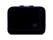 SumacLife Microsuede Slim Travel Tablet Carrying Sleeve for tablets up to 8? screensizes Black Blue Trim