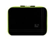 SumacLife Microsuede Slim Travel Tablet Carrying Sleeve for tablets up to 8? screensizes Black Green Trim