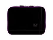 SumacLife Microsuede Slim Travel Tablet Carrying Sleeve for tablets up to 8? screensizes Black Purple Trim
