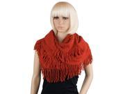 AERUSI Women s Soft Woven Infinity Wrap Shawl Scarf with Frills [Adult Sized]