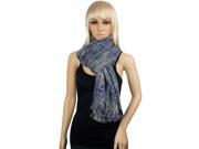 AERUSI Women s Soft Woven Oversized Wrap Shawl Grid Blanket Scarf [Adult Sized] Blue Beige