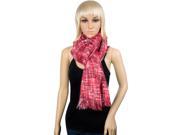 AERUSI Women s Soft Woven Oversized Wrap Shawl Grid Blanket Scarf [Adult Sized] Scarlet