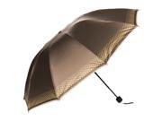 AERUSI Compact Rain UV Ray resistant 10 Framed Travel Umbrella 44in Non Automatic [Adult Sized] Coffee
