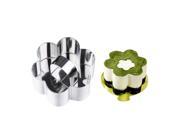 Easy to Use Stainless Steel Cup Cake Mini Cake Baking Mold Flower Shaped