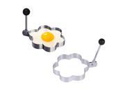 Easy to Use Stainless Steel Egg Pancake Crumpet Cooking Mold Flower Shaped