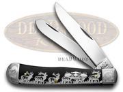CASE XX Elk Walking Black Delrin 1 500 Trapper Pocket Knife Knives