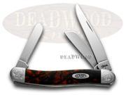 CASE XX Engraved Bolster Series Black Lava Scrolled Stockman Pocket Knives