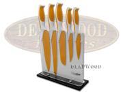 BOKER COLORCUT Apricot Orange Kitchen Cutlery Set Stainless Knife Knives