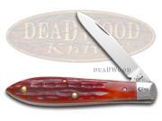 CASE XX Deep Canyon Red Bone Tear Drop Gent Stainless Pocket Knife Knives
