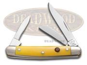 HEN ROOSTER AND Yellow Celluloid Small Stockman Stainless Pocket Knife Knives