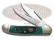 HEN ROOSTER AND Jigged Green Bone Copperhead Stainless Pocket Knife Knives