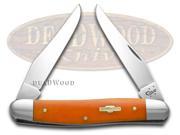 CASE XX Smooth Persimmon Orange Bone Muskrat Stainless Pocket Knife Knives