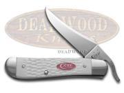 CASE XX Jigged White Delrin Russlock Stainless Pocket Knife Knives
