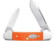 CASE XX Jigged Orange Sparxx Synthetic Delrin Butterbean Stainless Pocket Knife