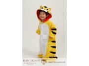Kigurumi Kids Unisex Cosplay Animal Hoodie Pajamas Pyjamas Costume Onepiece Outfit Sleepwear Yellow Tiger