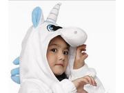 Kigurumi Kids Unisex Cosplay Animal Hoodie Pajamas Pyjamas Costume Onepiece Outfit Sleepwear Blue Unicorn
