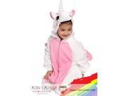 Kigurumi Kids Unisex Cosplay Animal Hoodie Pajamas Pyjamas Costume Onepiece Outfit Sleepwear Pink Unicorn