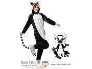 Jungle Swinger Black Monkey Lemur Kigurumi Unisex Cosplay Animal Hoodie Pajamas Pyjamas Costume Outfit Sleepwear KK289