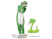 Skinny Flexible Green Snake Kigurumi Unisex Cosplay Animal Hoodie Pajamas Pyjamas Costume Outfit Sleepwear KK292
