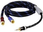 ZY HiFi Cable 3.5mm to AV RCA Audio Adapter Cable for iPod MP3 Palicass Plug ZY 022 1M