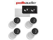4 Polk Audio MC80 1 Polk Audio 255C RT 5.0 In Wall In Ceiling Home Theater Speaker System