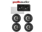 4 Polk Audio V80 High Performance In Ceiling Loudspeakers 1 Polk Audio 255C LS In Wall Center Channel Loudspeaker Bundle