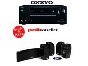 Onkyo TX NR656 7.2 Channel Network A V Receiver A Polk Audio Blackstone TL350 5.0 Home Theater Speaker Package