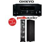 Onkyo TX RZ810 7.2 Channel Network A V Receiver 1 Pair of Polk Audio TSi 500 Floorstanding Loudspeakers Bundle