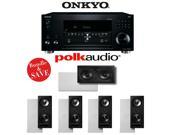 Onkyo TX RZ810 7.2 Channel Network A V Receiver Polk Audio Vanishing Series 5.0 In Wall Speaker System 265 LS 255C LS